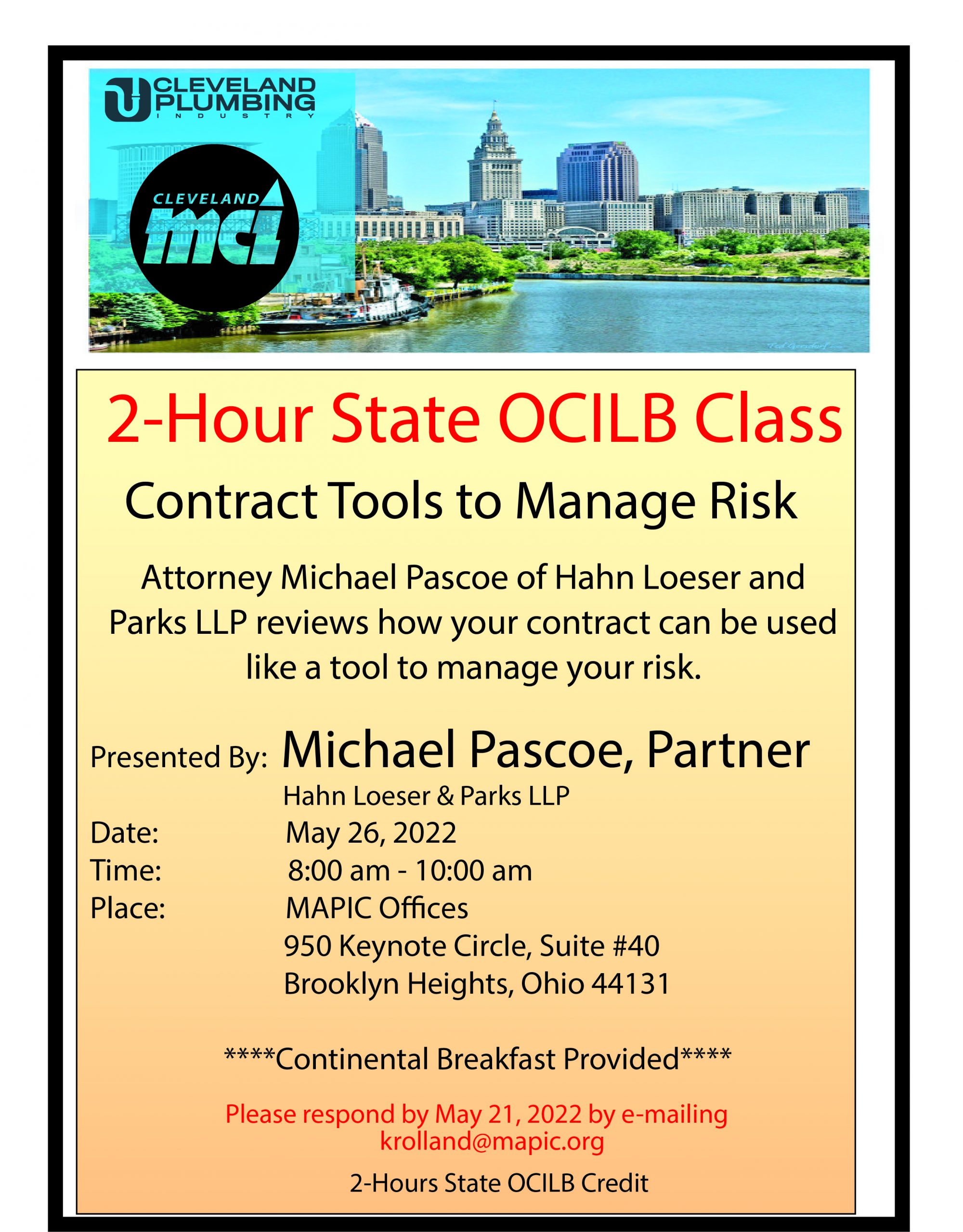 2-Hour State OCILB Class | MAPIC