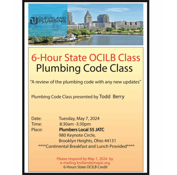6-Hour State OCILB Class: Plumbing Code Class